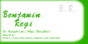 benjamin regi business card