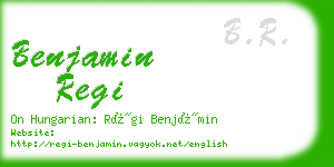 benjamin regi business card